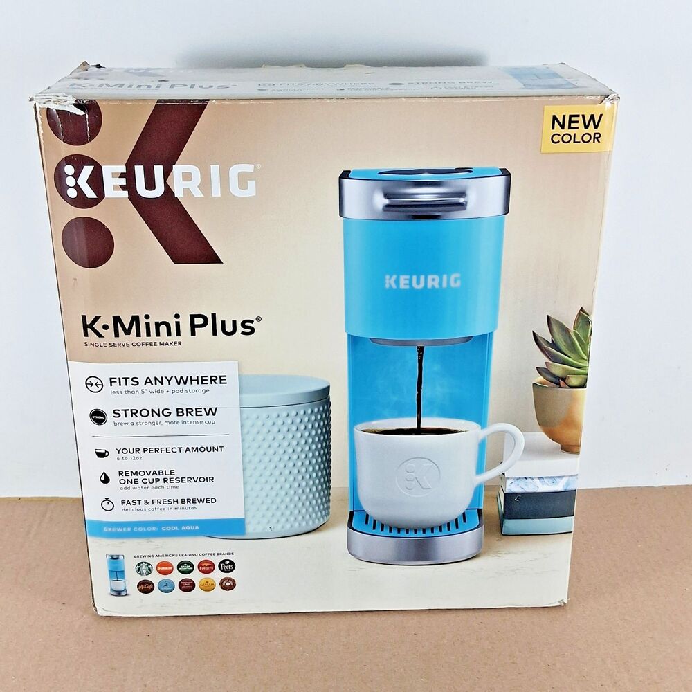 Keurig K-Mini Plus Single Serve K-Cup Pod Coffee Maker, Cool Aqua